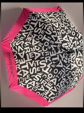 Limited Edition Victoria’s Secret Hot Pink & Black Umbrella